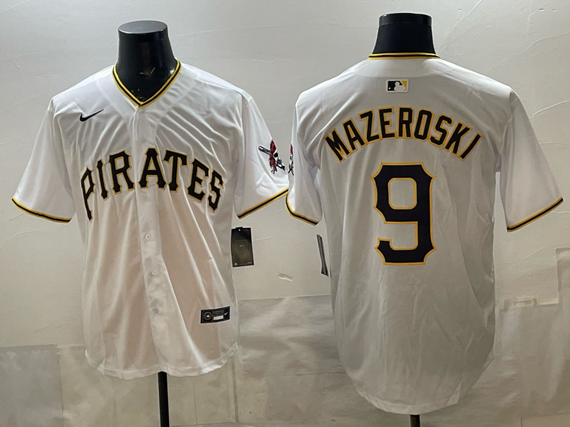 Men Pittsburgh Pirates #9 Mazeraski white Game 2026 Nike MLB Jersey 03003->->MLB Jersey